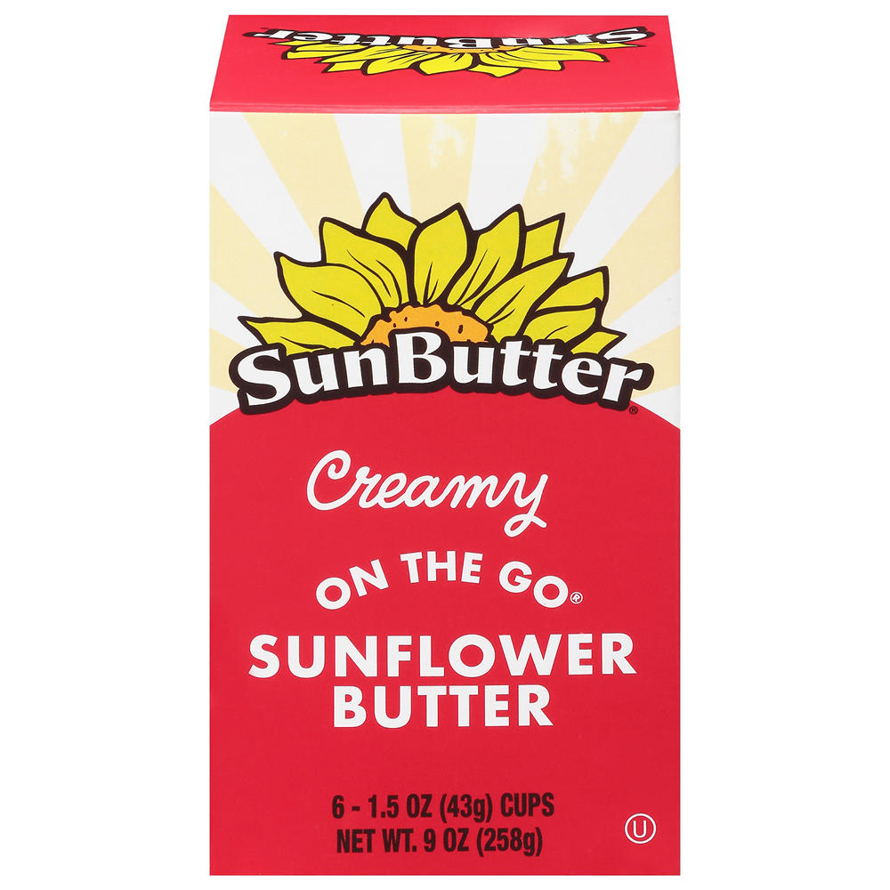 SunButter Creamy Sunflower Butter On the Go Cups, 6 ct