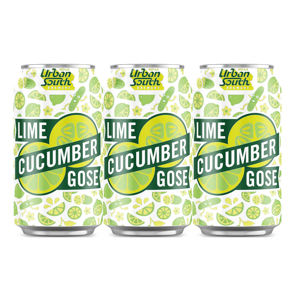 Urban South Brewery Lime Cucumber Gose Beer 6 pk Cans, 12 oz