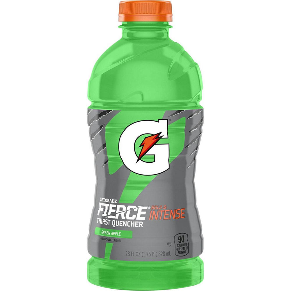 Gatorade Fierce Green Apple Thirst Quencher Electrolyte Sports Drink, 28 oz