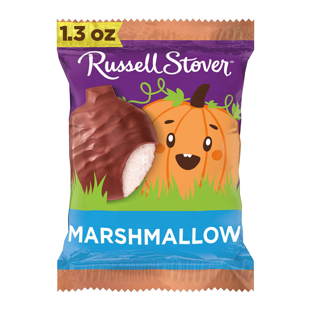Russell Stover Milk Chocolate Marshmallow Pumpkin Halloween Candy, 1.3 oz