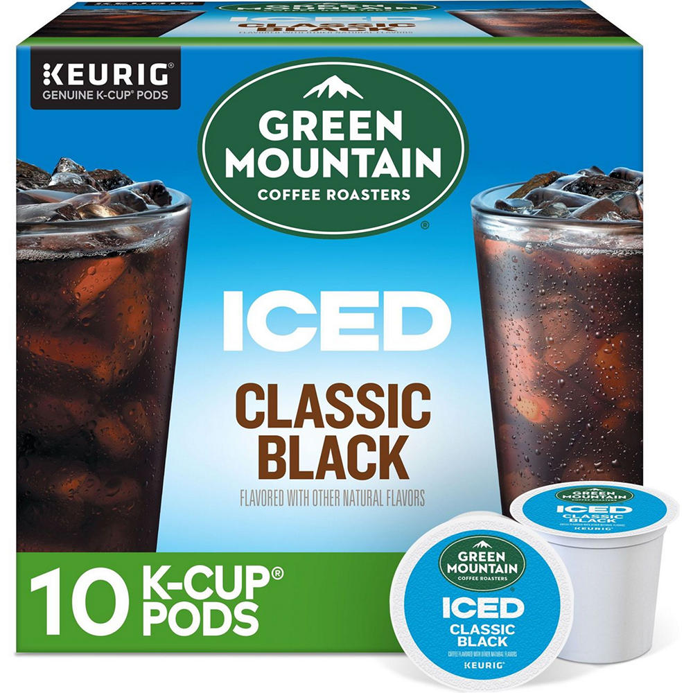 Green Mountain Coffee Brew Over Ice Classic Black Single Serve Coffee K-Cups, 10 ct