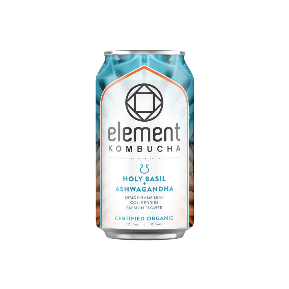 Element Holy Basil & Ashwagandha Organic Kombucha, 12 oz