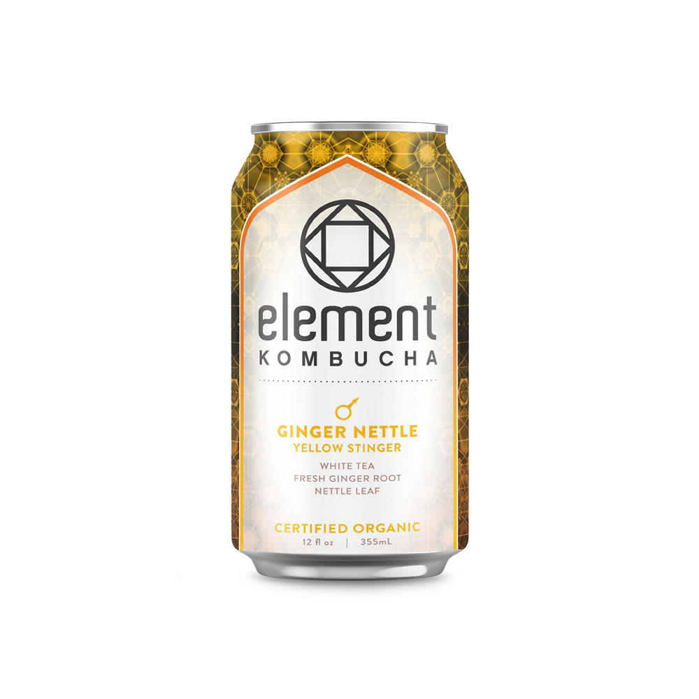 Element Ginger Nettle Organic Kombucha, 12 oz