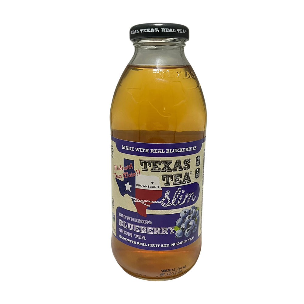 Texas Tea Slim Brownsboro Blueberry Green Tea, 16 oz