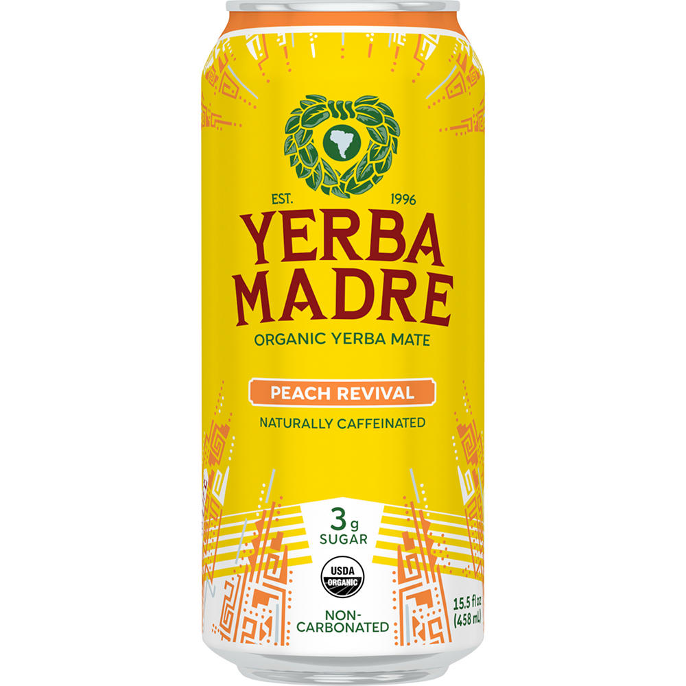 Yerba Madre Organic Yerba Mate - Peach Revival, 15.5 oz