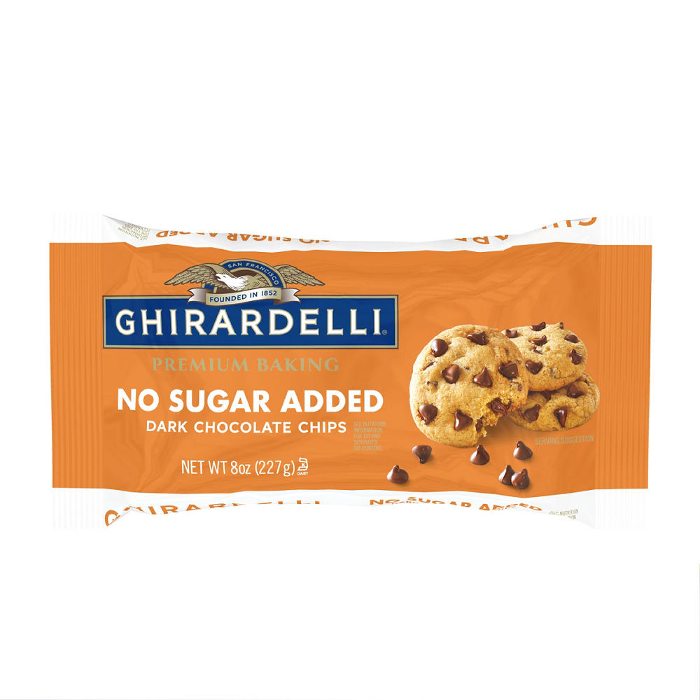 Ghirardelli No Sugar Added Dark Chocolate Chips, 8 oz