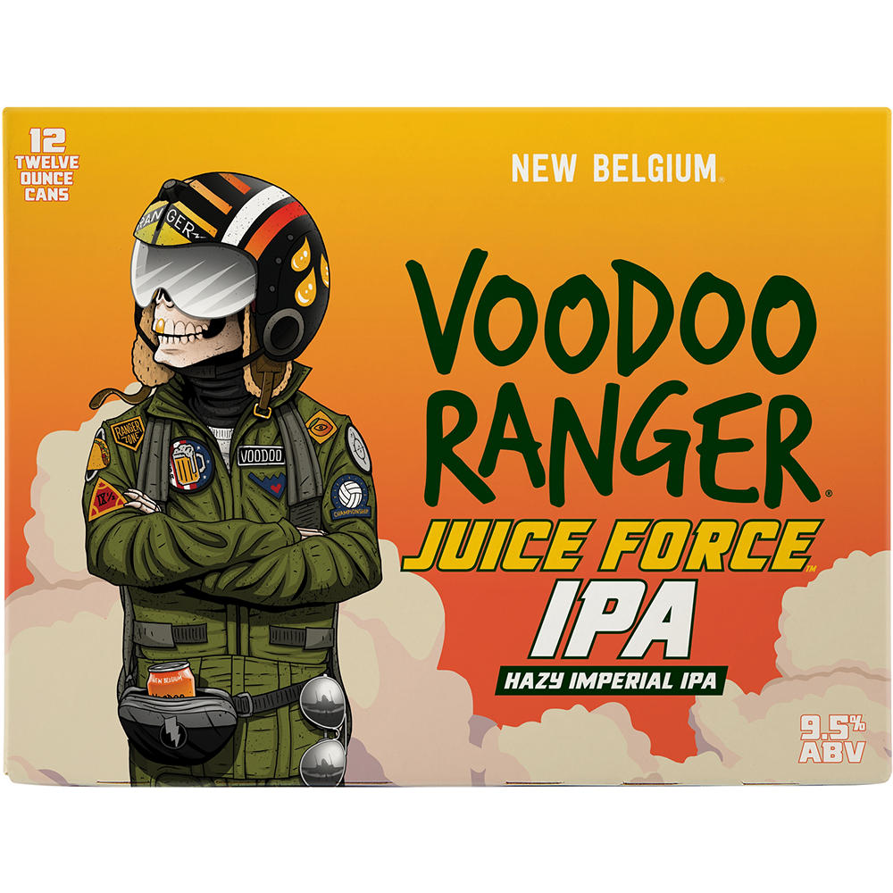 New Belgium Voodoo Ranger Juice Force Hazy Imperial IPA Craft Beer 12 pk Cans, 12 oz
