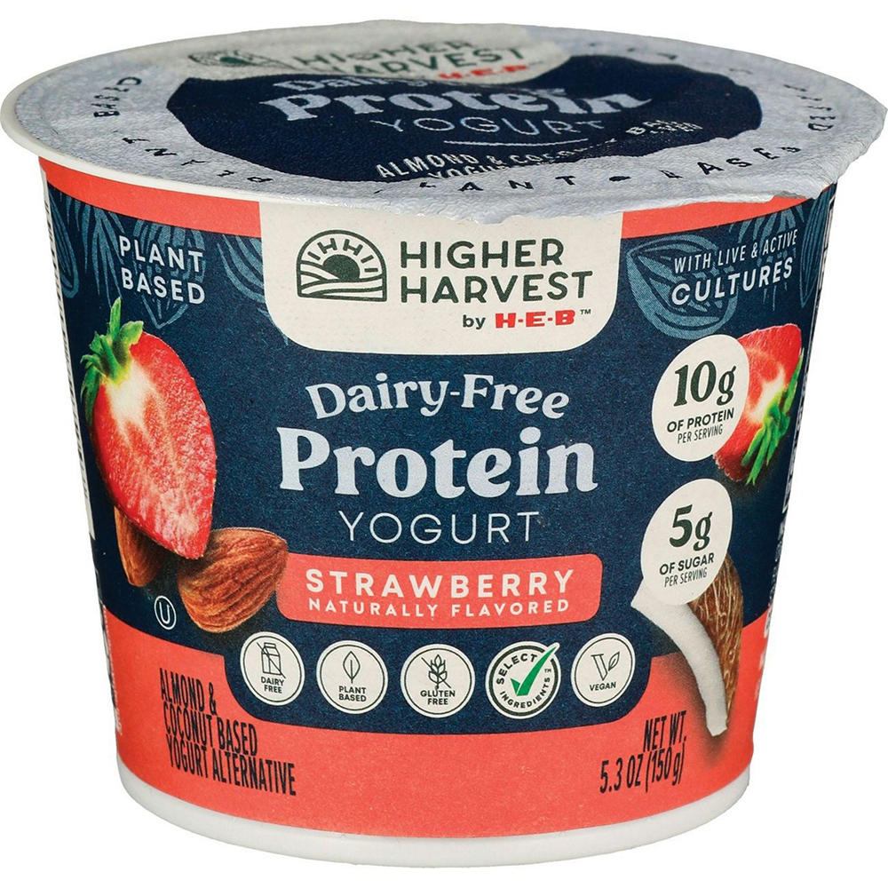 Higher Harvest by H-E-B Dairy Free 10g Protein Yogurt – Strawberry, 5.3 oz