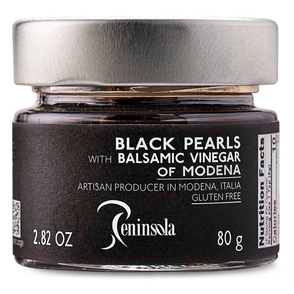 Peninsola Black Pearls with Balsamic Vinegar of Modena, 2.82 oz