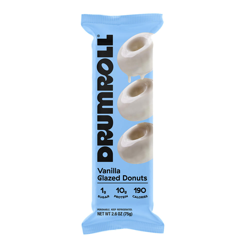 Drumroll 10g Protein Vanilla Glazed Donuts, 2.6 oz