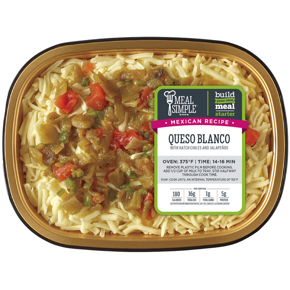 Meal Simple by H-E-B Hatch Chile Jalapeño Queso Blanco Dip, 12 oz