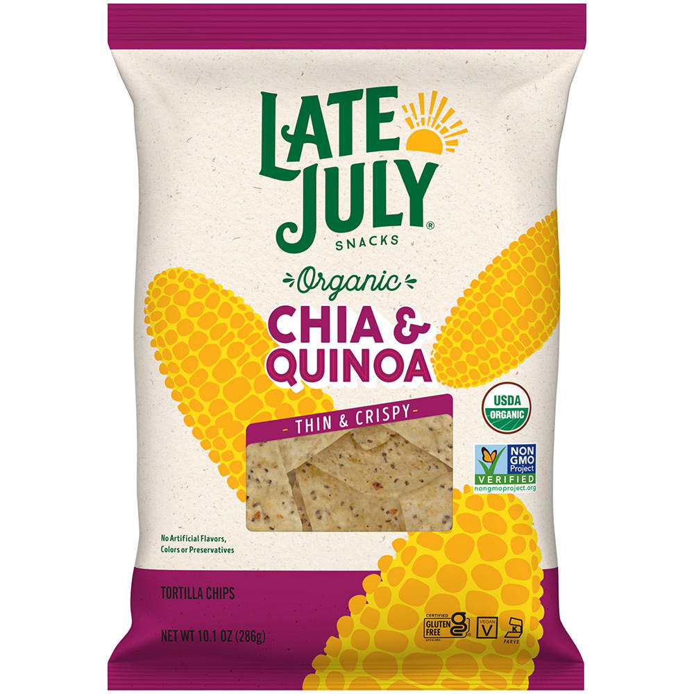 Late July Organic Tortilla Chips - Chia & Quinoa, 10.1 oz