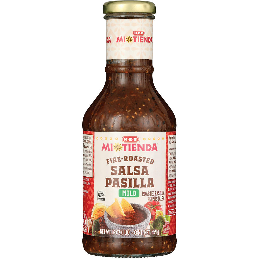 H-E-B Mi Tienda Fire-Roasted Salsa Pasilla – Mild, 16 oz