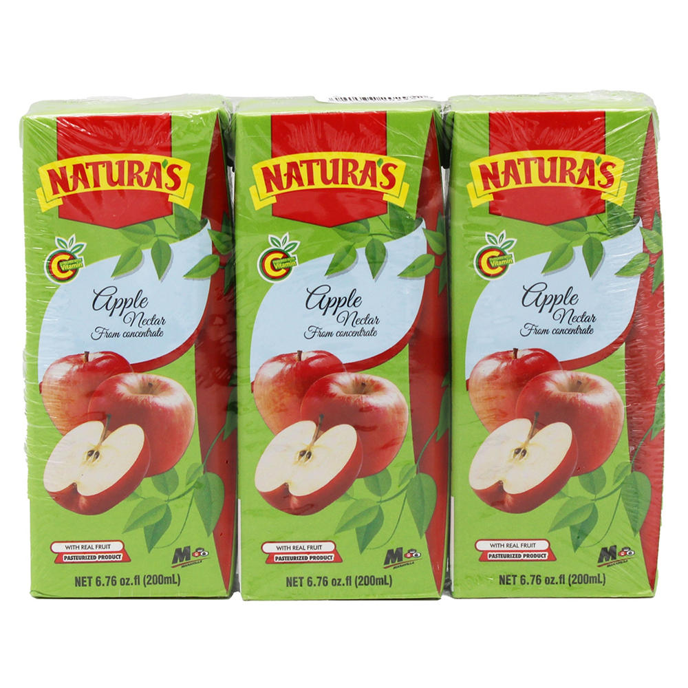 Natura's Apple Nectar 3 pk Juice Boxes, 6.76 oz