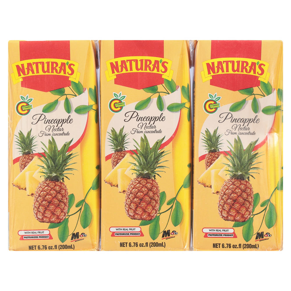 Natura's Pineapple Nectar 3 pk Juice Boxes, 6.76 oz