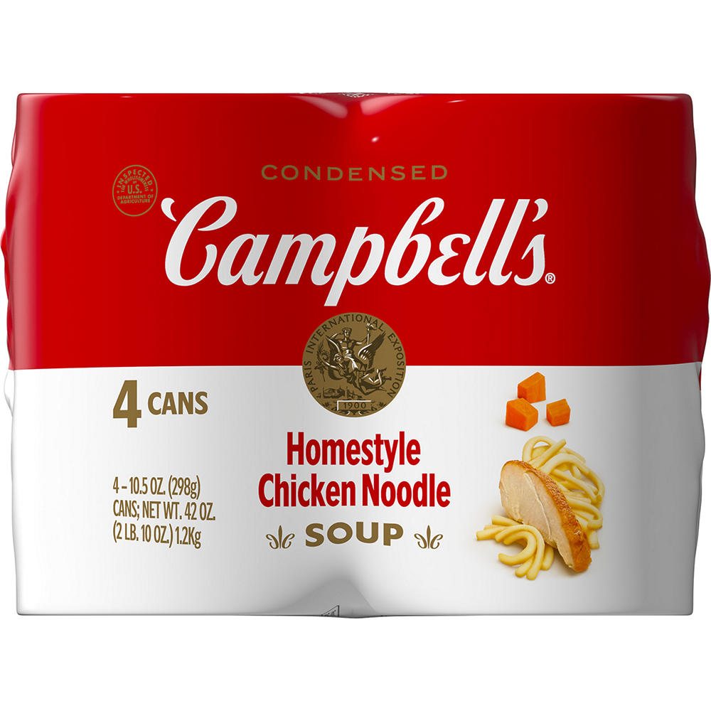 Campbell's Condensed Homestyle Chicken Noodle Soup, 4 pk