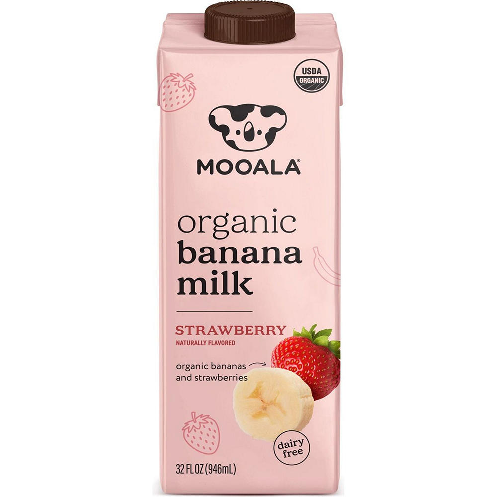 Mooala Organic Strawberry Banana Milk, 33.8 oz