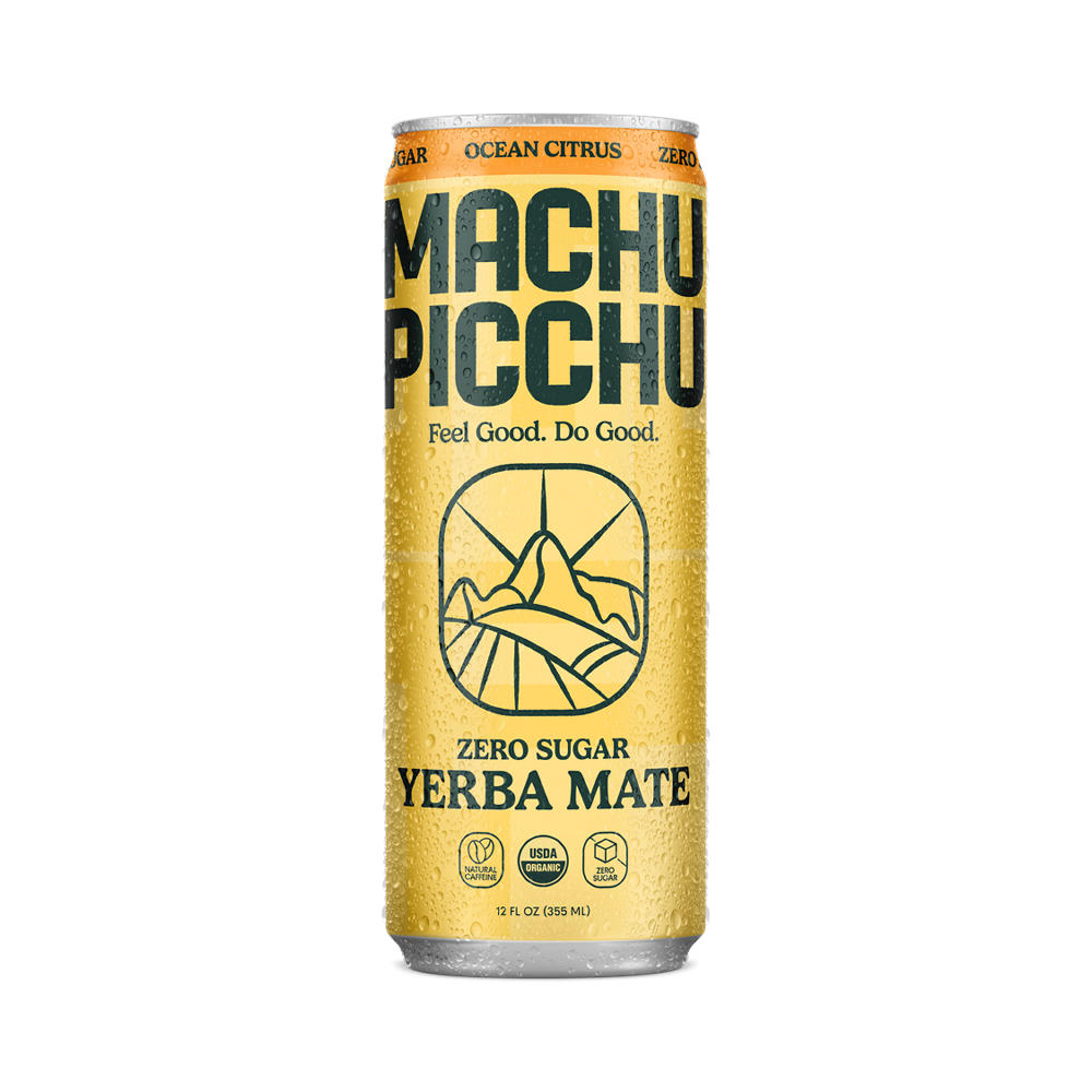 Machu Picchu Ocean Citrus Zero Sugar Yerba Mate, 12 oz