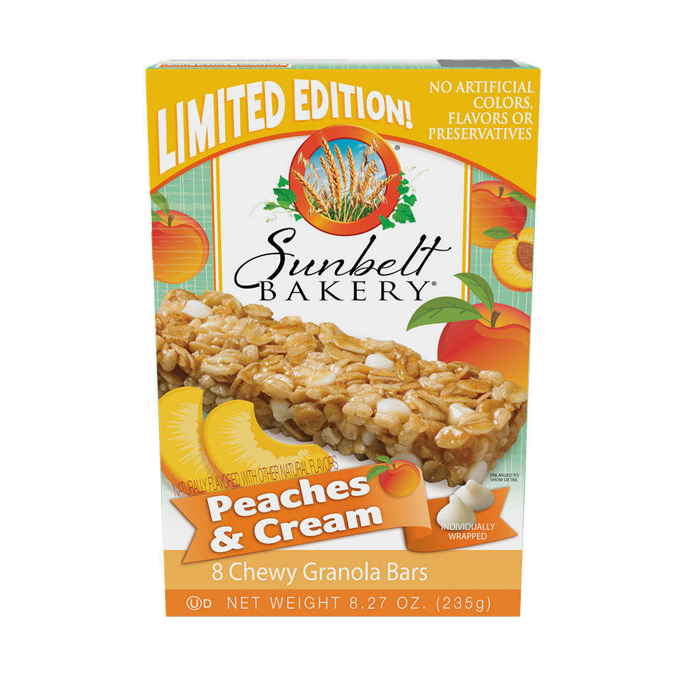 Sunbelt Bakery Peaches & Cream Granola Bars, 8 ct