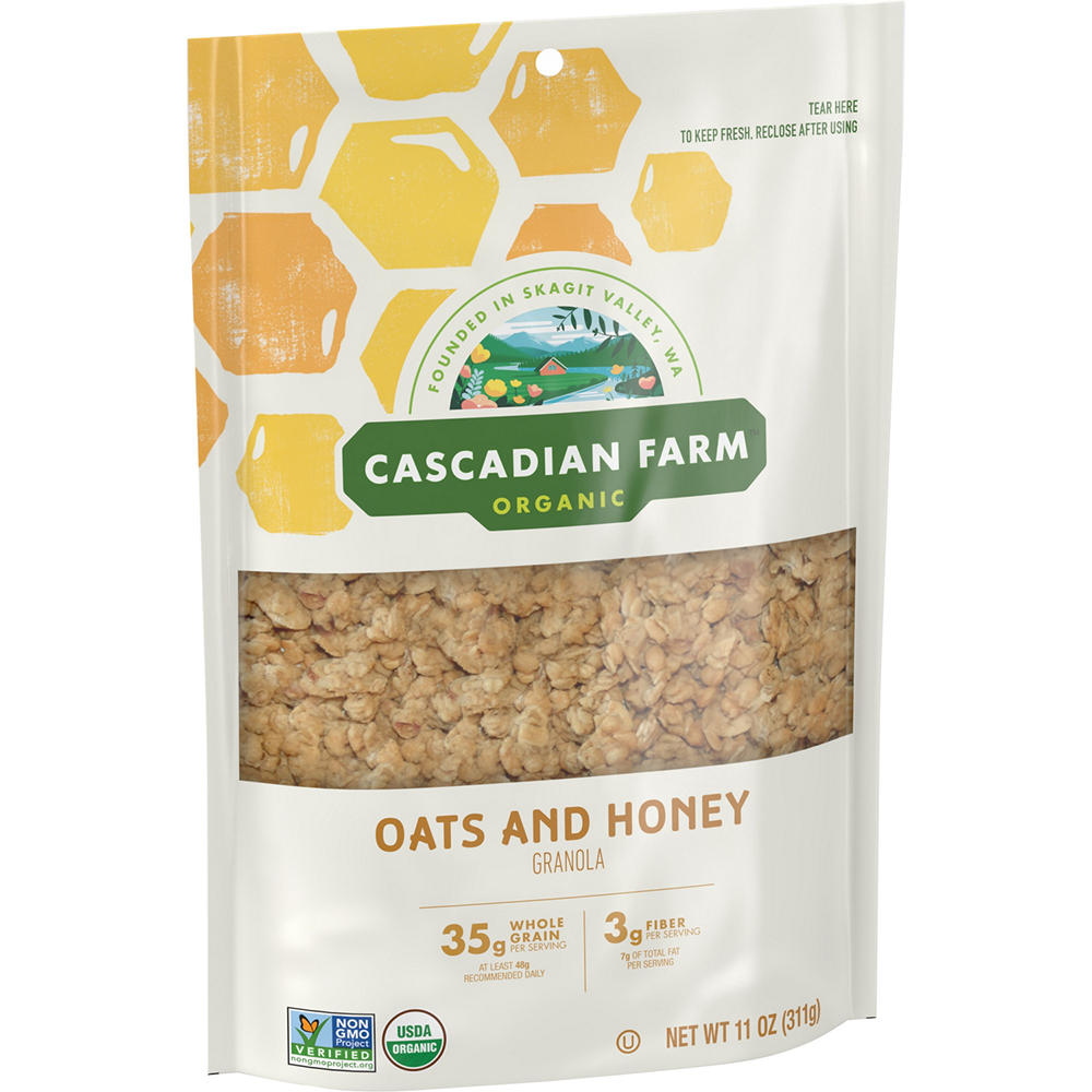 Cascadian Farm Organic Granola - Oats & Honey, 11 oz