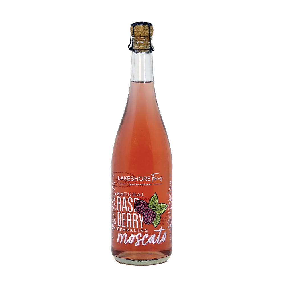 Lakeshore Farms Raspberry Sparkling Moscato Wine, 750 mL