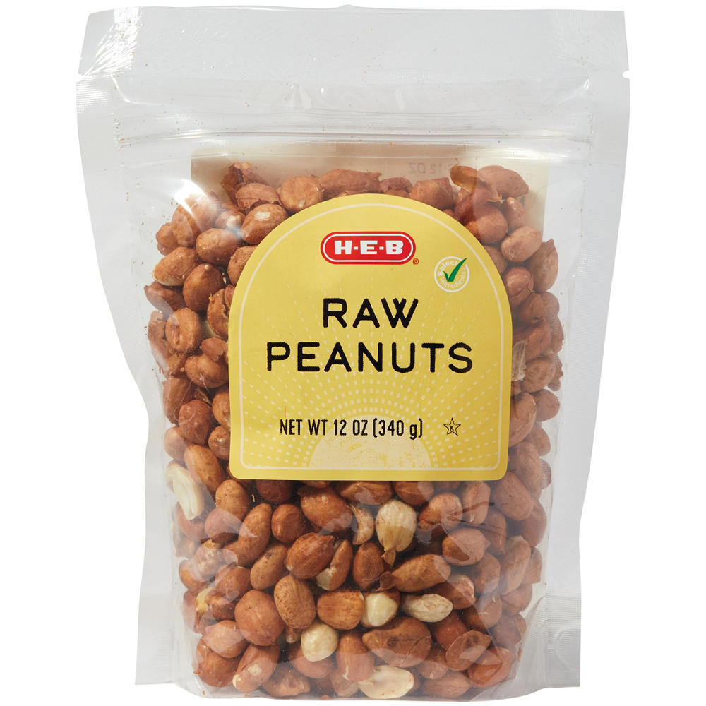 H-E-B Raw Peanuts, 12 oz