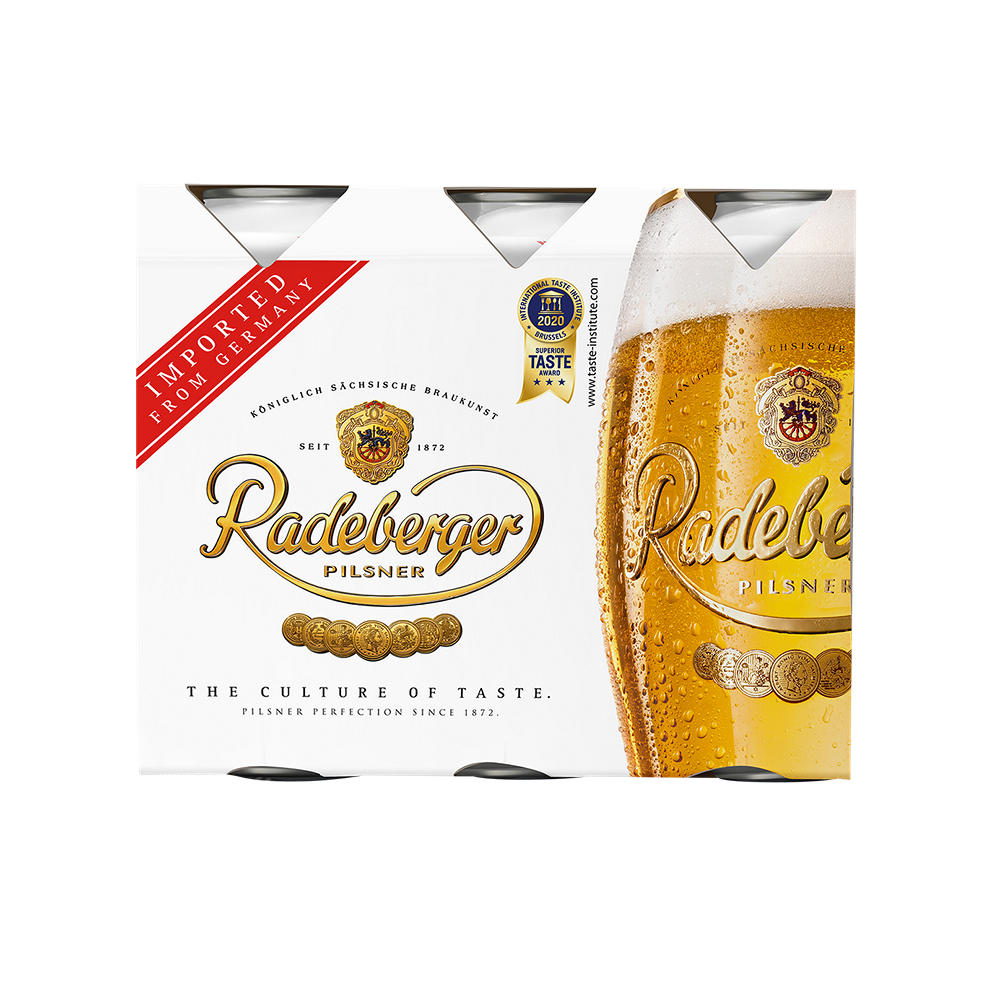 Radeberger Pilsner Beer 6 pk Cans, 16.9 oz