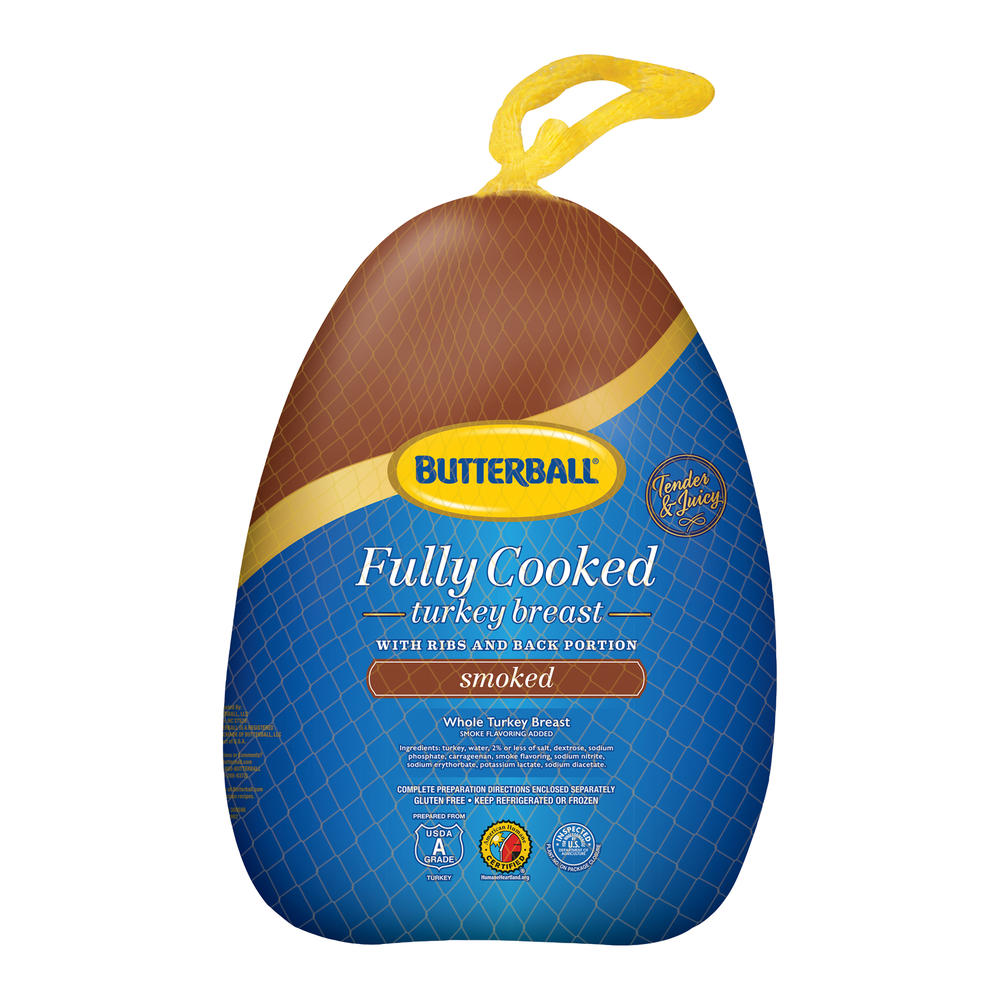 Butterball Frozen Fully Cooked Bone-In Whole Smoked Turkey Breast, Avg. 5.0 lbs