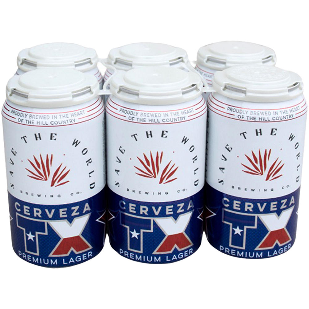 Save The World Brewing Co Cerveza Tx Mexican-Style Lager Craft Beer 6 pk Cans, 12 oz