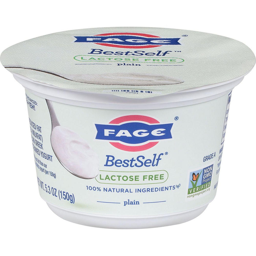 Fage BestSelf Lactose Free Plain Low-Fat Greek Yogurt, 5.3 oz