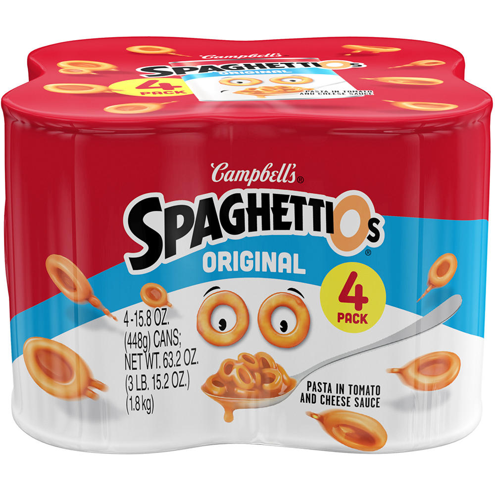 Campbell's SpaghettiOs Original Canned Pasta, 4 pk