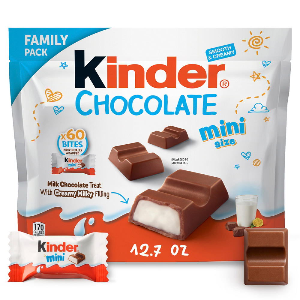 Kinder Chocolate Mini Candy Bars - Family Pack, 12.7 oz