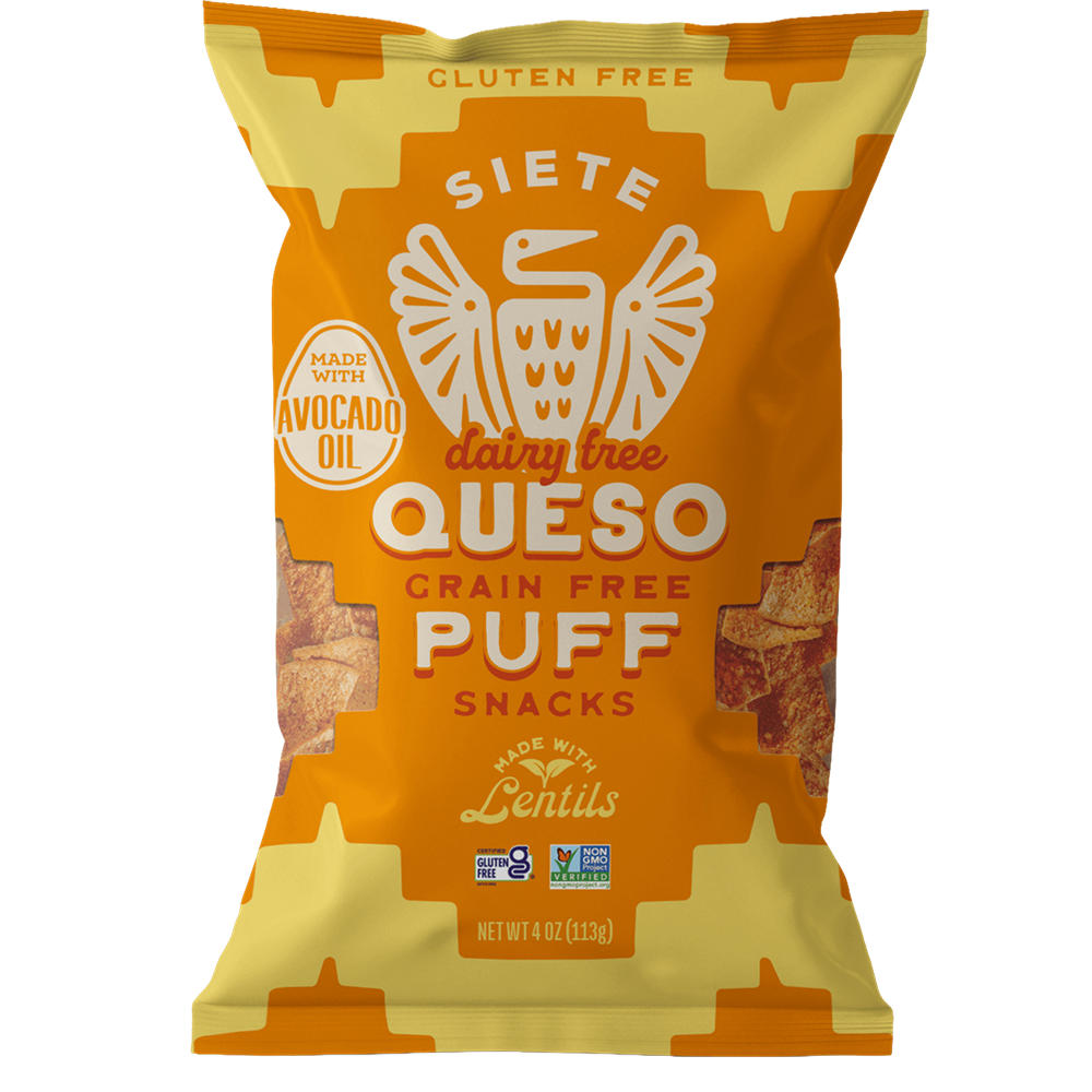 Siete Dairy Free Queso Grain-Free Puffs, 4 oz