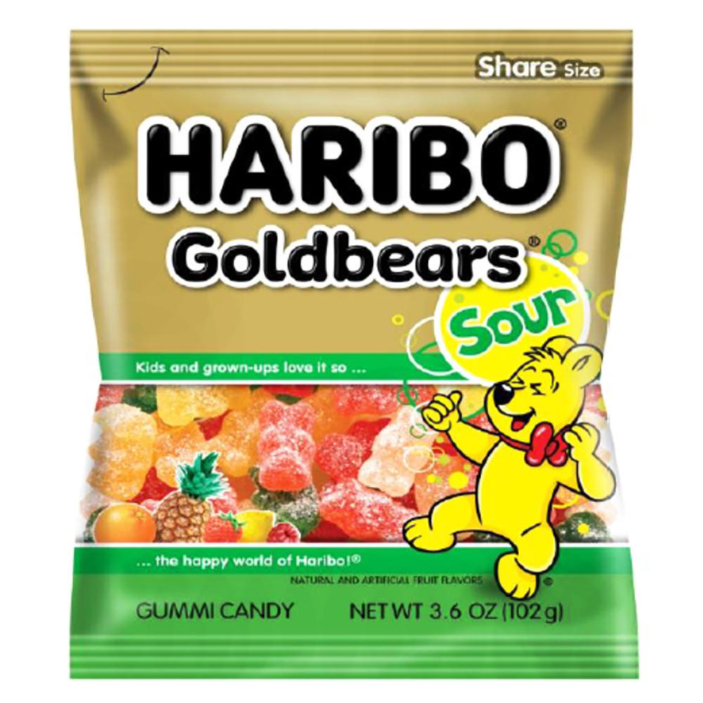 Haribo Sour Goldbears Gummi Candy, 3.6 oz