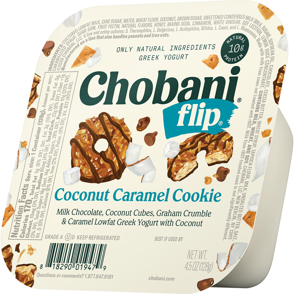 Chobani Flip Low-Fat Coconut Caramel Cookie Greek Yogurt, 4.5 oz