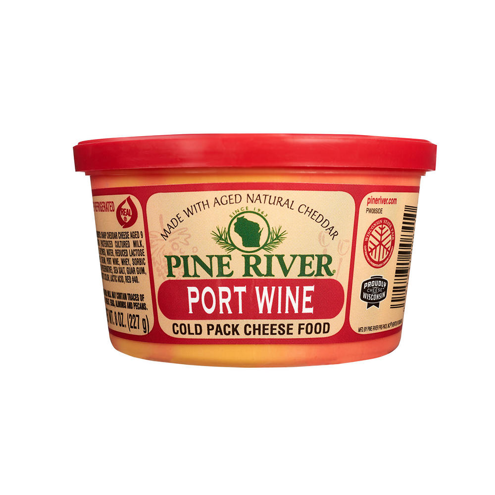 Pine River Port Wine Cheese Spread, 8 oz