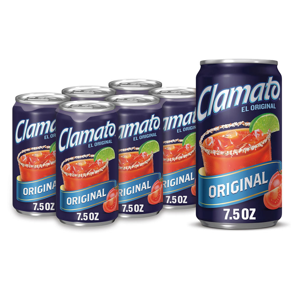Clamato Original Tomato Cocktail Mixer 6 pk Cans, 7.5 oz