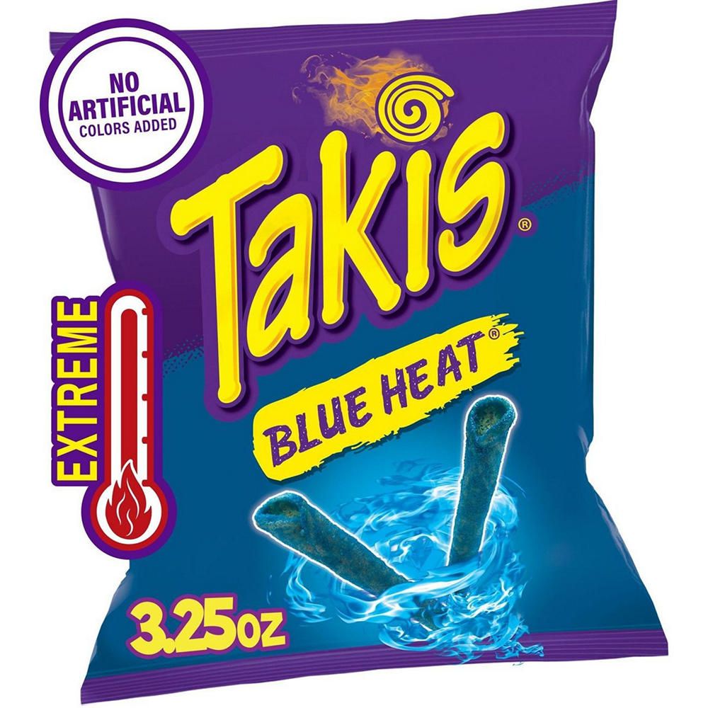 Takis Blue Heat Extreme Spicy Rolled Tortilla Chips, 3.25 oz