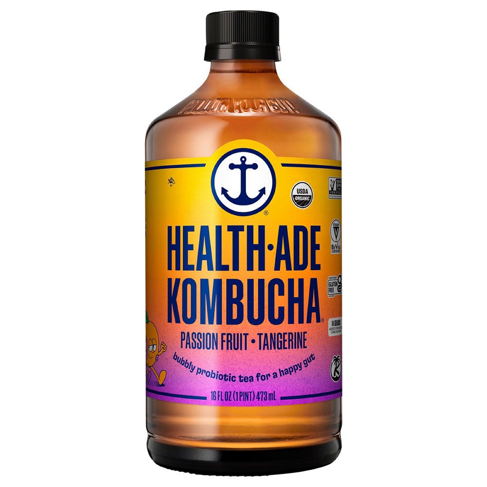 Health-Ade Organic Kombucha - Passion Fruit Tangerine, 16 oz