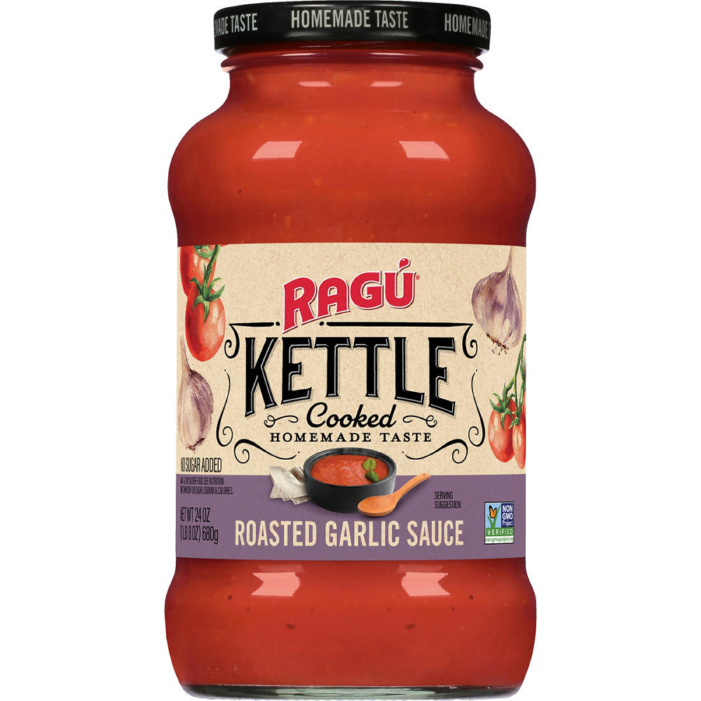 Ragu Kettle Cooked Roasted Garlic Sauce, 24 oz