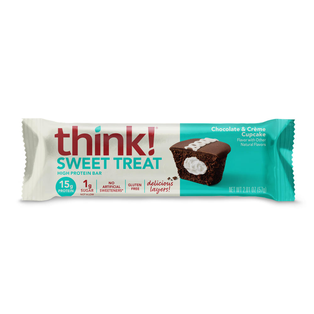 think! Sweet Treat 15g High Protein Bar -  Chocolate Creme Cupcake, 2.01 oz
