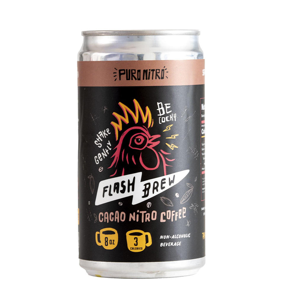 Puro Nitro Flash Brew Cacao Nitro Coffee, 8 oz