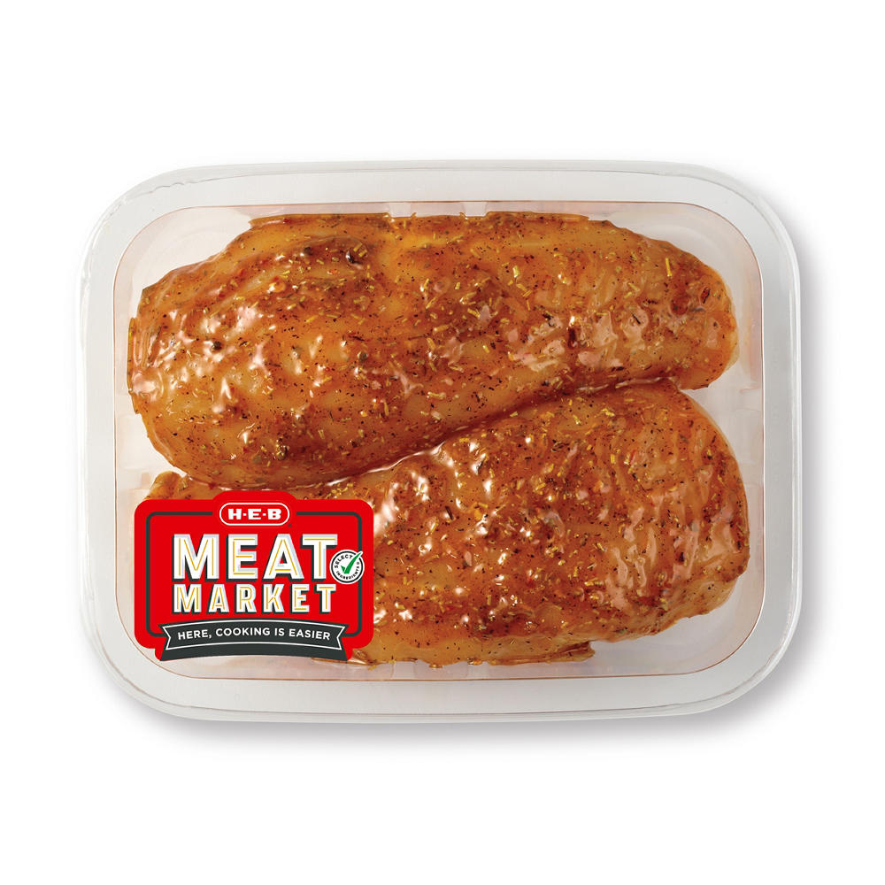 H-E-B Meat Market Marinated Chicken Breasts – Rosemary, Avg. 1.5 lbs