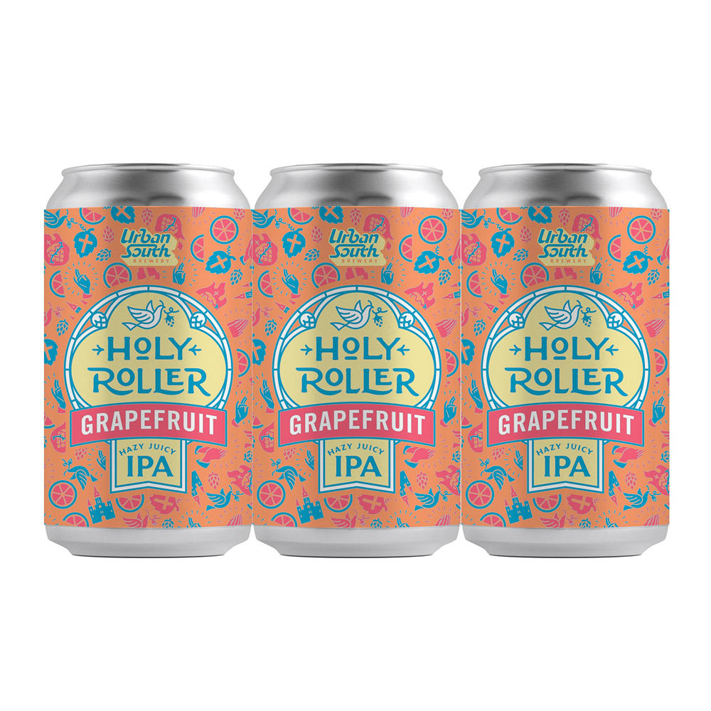Urban South Brewery Holy Roller Grapefruit Beer 6 pk Cans, 12 oz