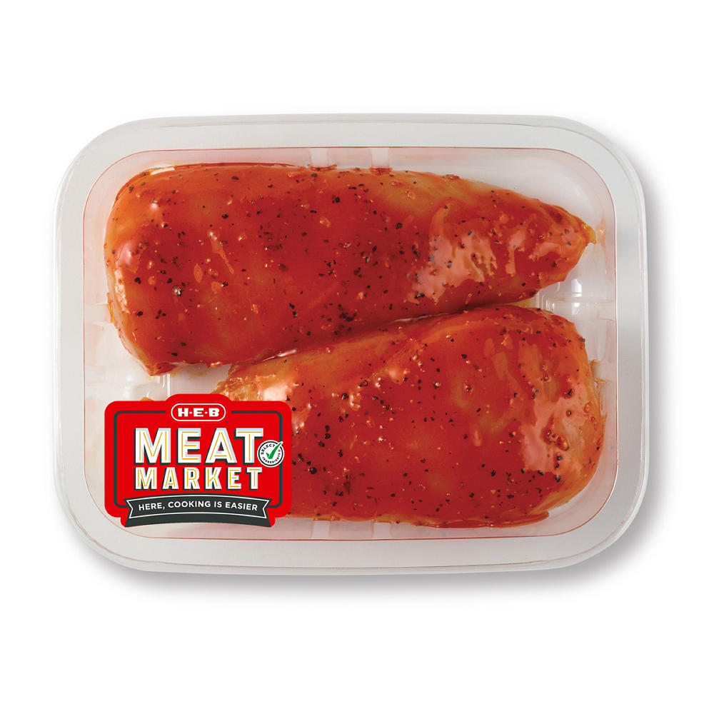 H-E-B Meat Market Marinated Chicken Breasts – Sweet Chile, Avg. 1.5 lbs