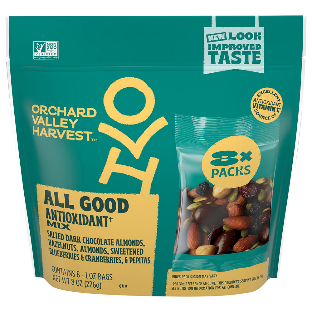 Orchard Valley Harvest All Good Antioxidant Trail Mix Snack Packs, 8 ct
