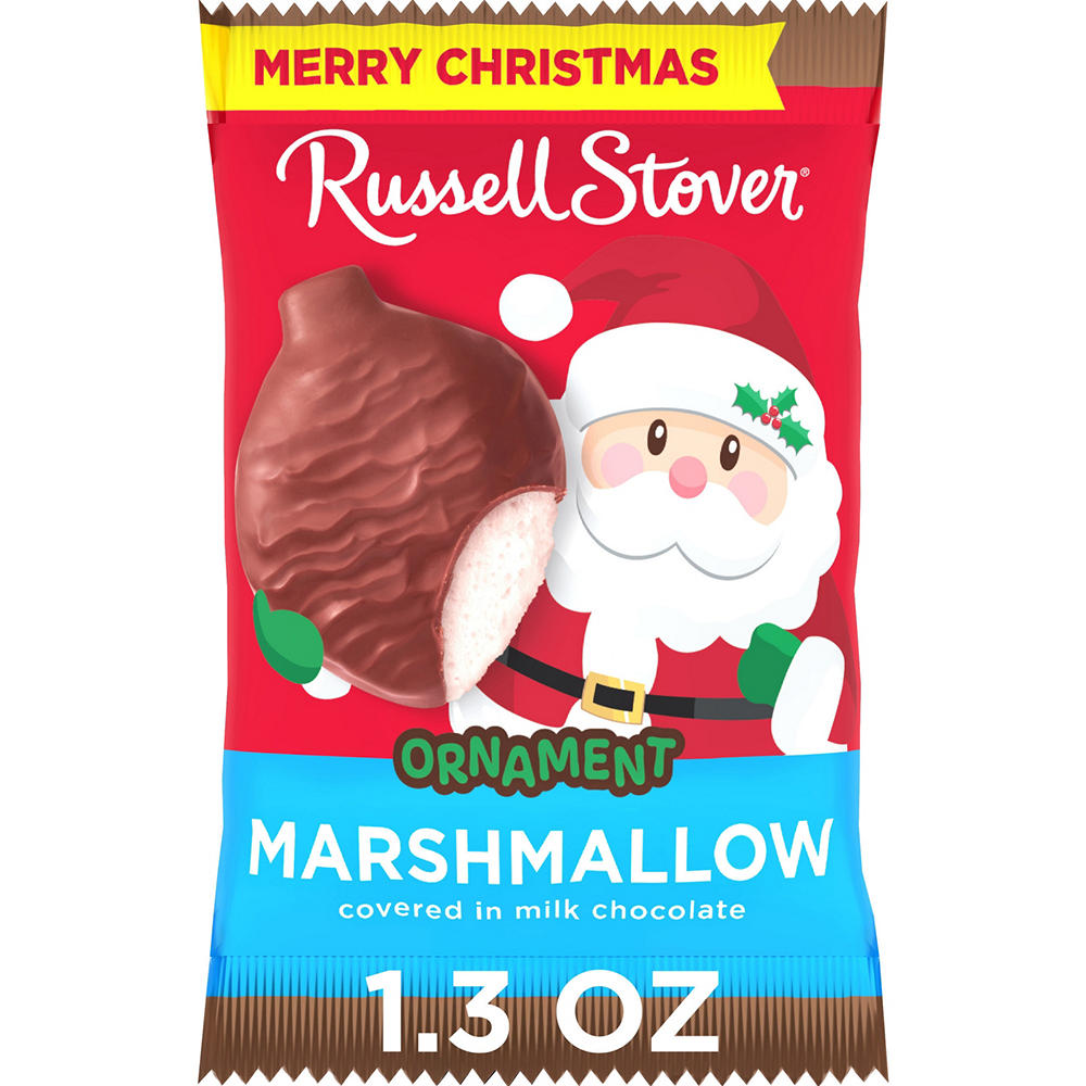 Russell Stover Ornament Milk Chocolate Marshmallow Christmas Candy, 1.3 oz