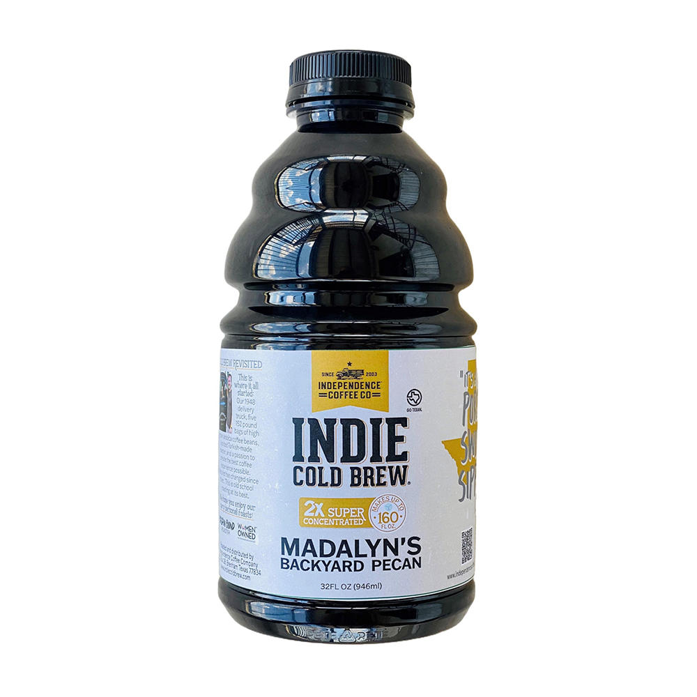 Independence Coffee Indie Cold Brew Concentrate Madalyn's Backyard Pecan, 32 oz