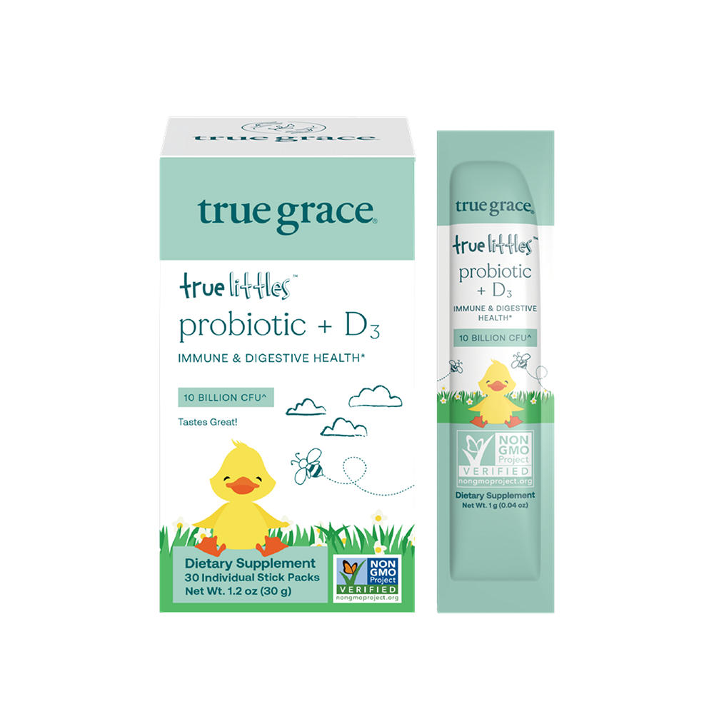 True Grace True Littles Probiotic + Vitamin D3 Stick Packs, 30 ct