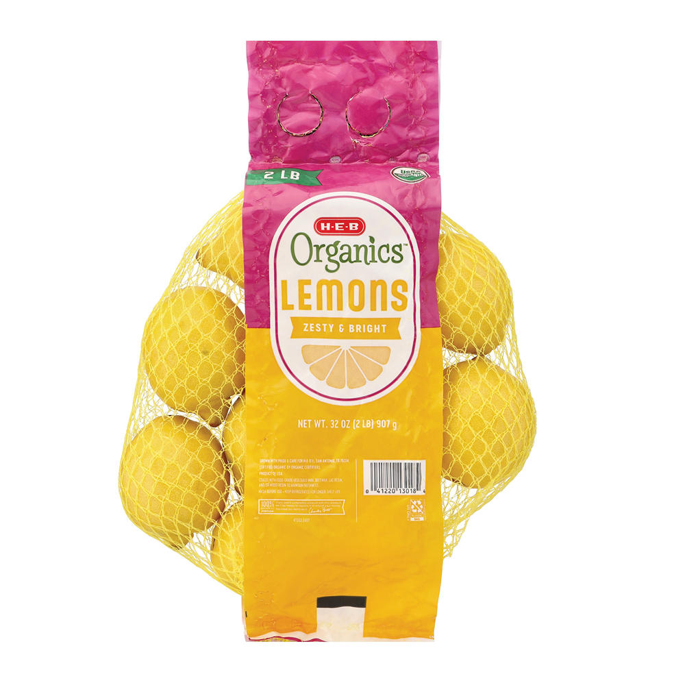H-E-B Organics Fresh Lemons, 2 lb bag